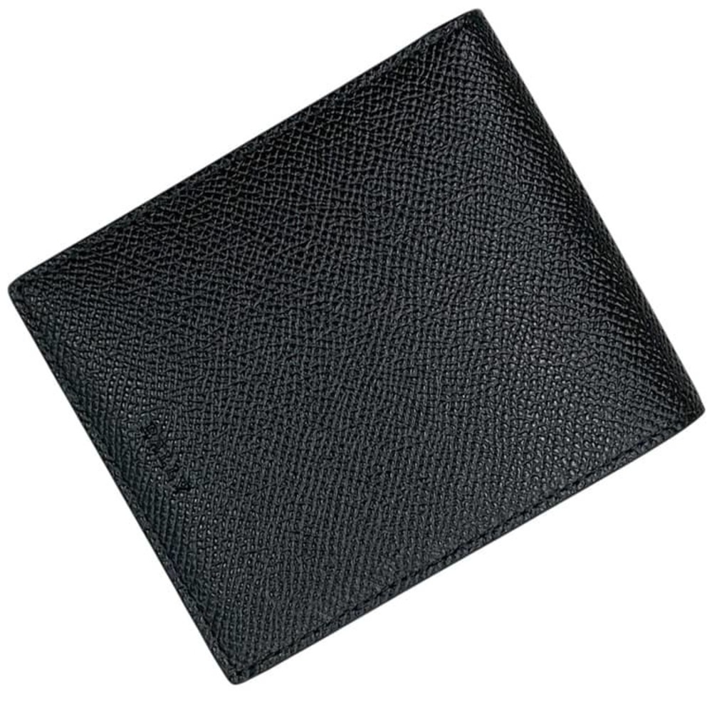 Bally Bi-fold Wallet, Billfold, Black Grain Leather